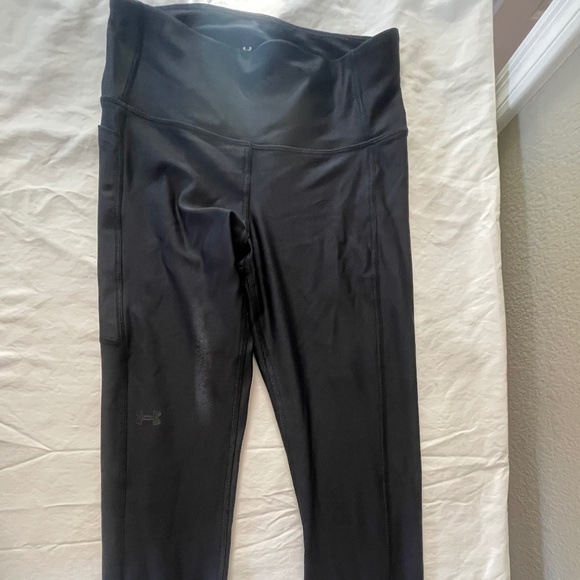 Under Armour HeatGear Hi-Rise Ankle Legging Black Sz S - Picture 4 of 9